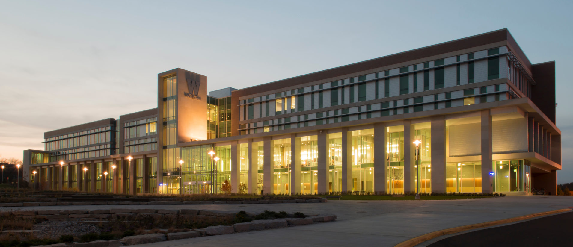 WMU Sangren Hall at Night